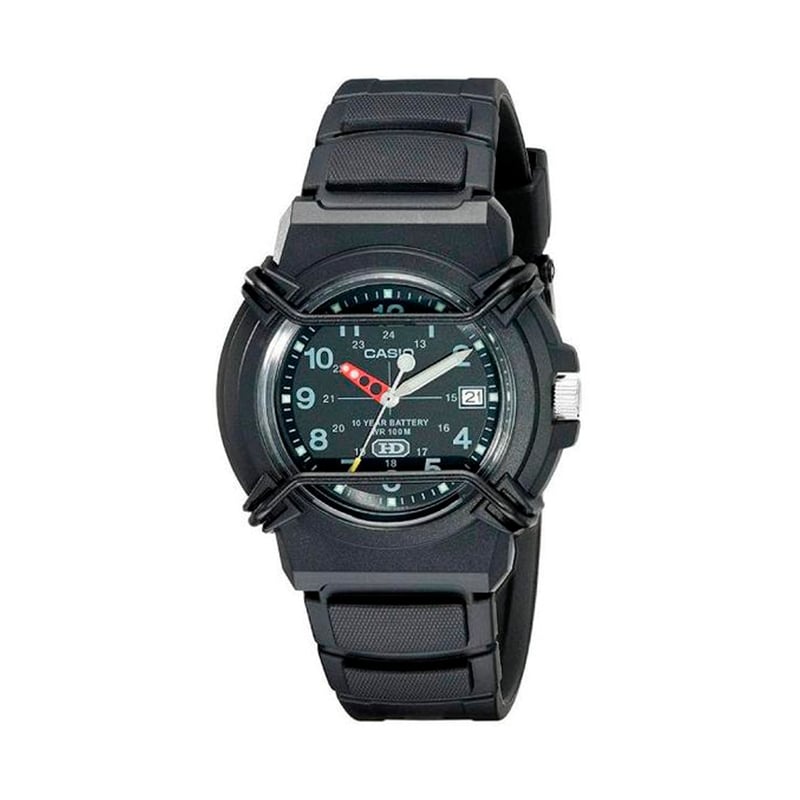 Casio HDA-600B-7BVDF (A509) - Orologio Uomo Al Quarzo, Quadrante Bianco, Cinturino In Resina Nera
