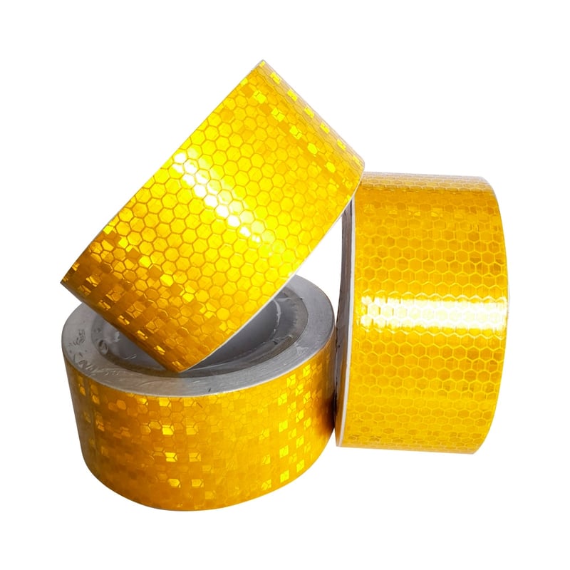 GENERICO Cinta Amarilla Reflectante Fluorescente Adhesiva 50 Mm por10 ...