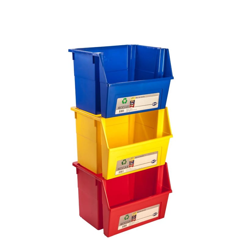 Wenco Contenedor Reciclaje 35 Litros Rojo Sodimac Chile
