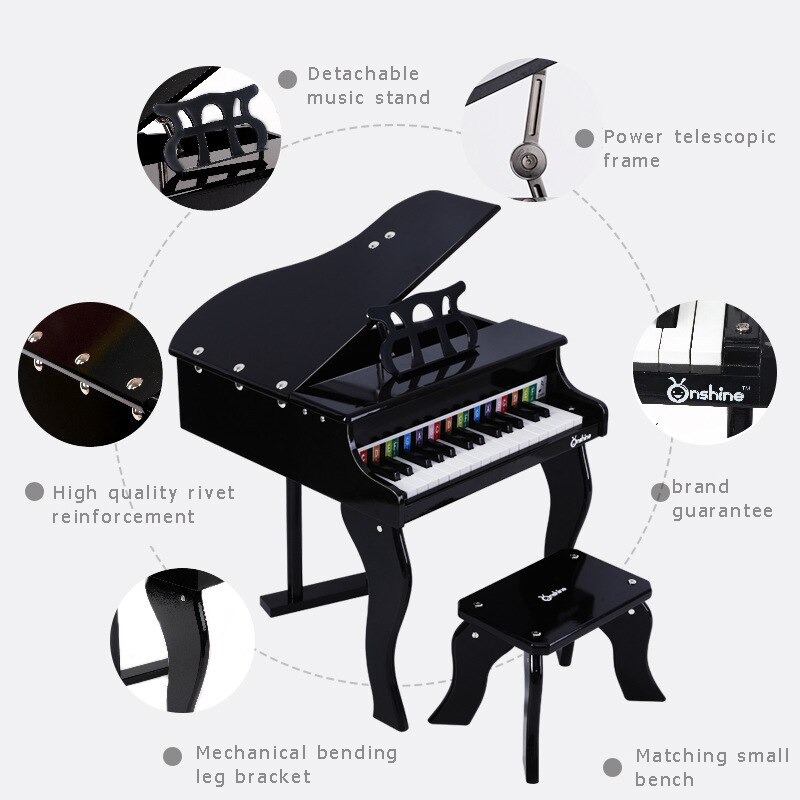 ONSHINE MINI PIANO DE COLA PARA NINOS NEGRO falabella