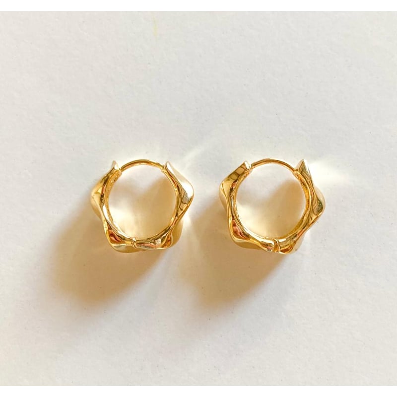 Aros argolla bañados en oro shop