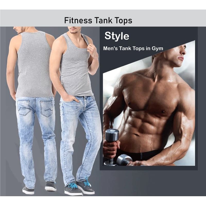 EVERSO Pack 3 Camisetas Algodon Sin Manga musculosas Hombre falabella