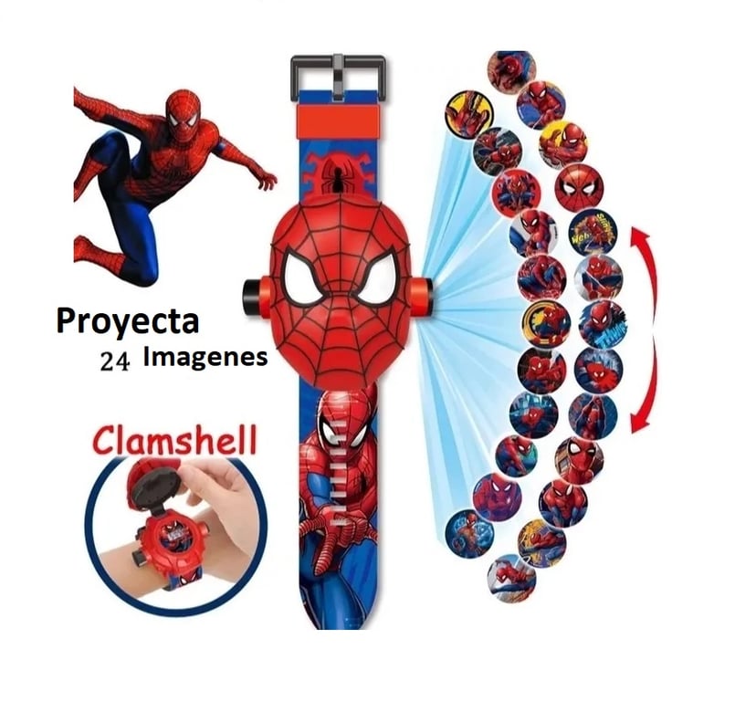 GENERICO Reloj Proyeccion Spiderman Hombre Arana Juguetes Ninos falabella