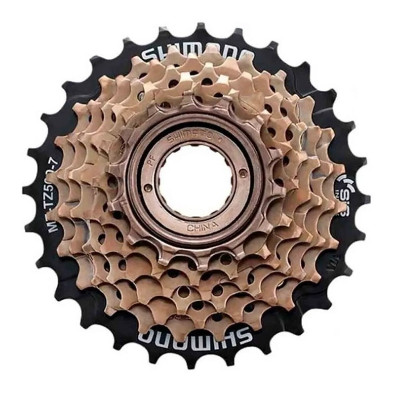 Shimano A-MFTZ21CP7428T Tandwiel 7-voudige MF-TZ21 14-28 Tanden Schroef, Bruin, Tourney