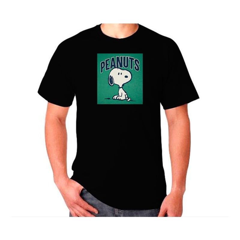 Polera negra unisex Peanuts Snoopy