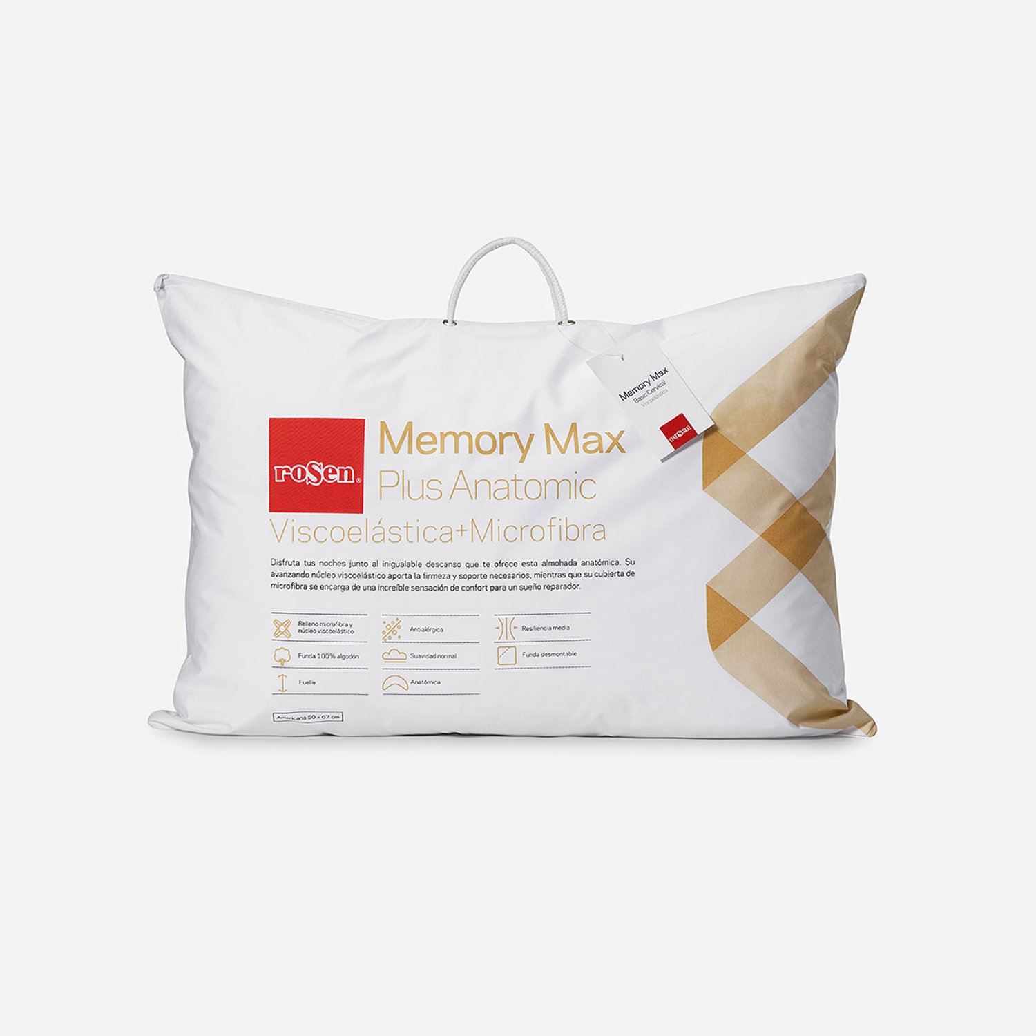 ROSEN Almohada Rosen Viscoelastica Memory MaxPlus Anatomic 50x67cm falabella