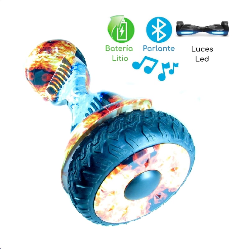 HIWHEEL Hoverboard 11 Red And Blue Flames falabella