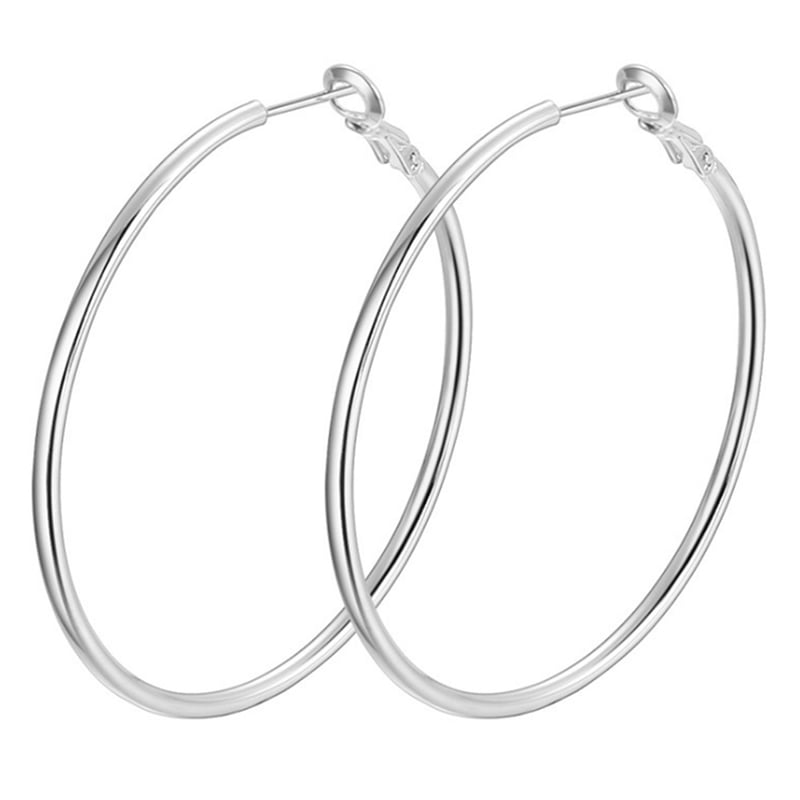 Aros de plata argollas grandes hotsell