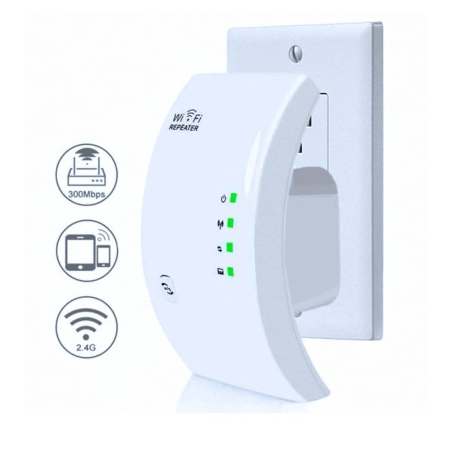 GENERICO Repetidor wifi Amplificador extensor Senal 300mbps Wifi falabella