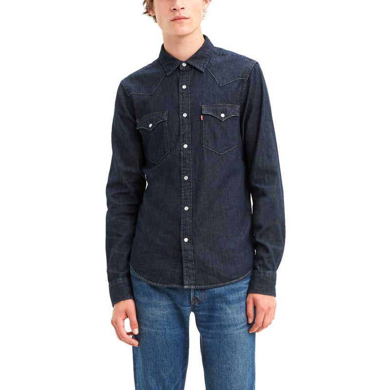 LEVIS - Camisa Hombre Regular Fit Clásica Bolsillo Azul Oscuro Levis