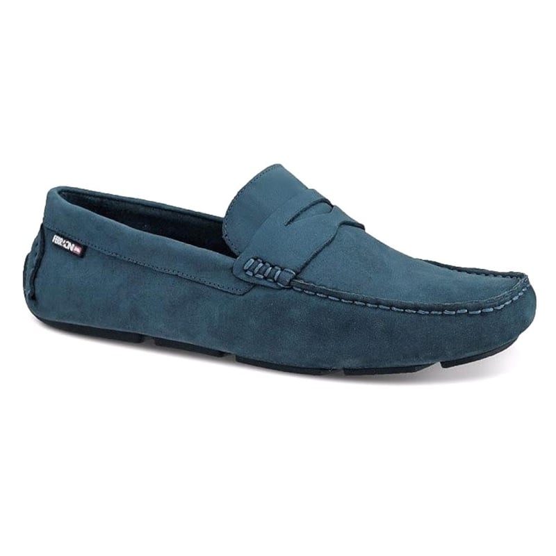 FERRACINI - Mocasin Hombre Cuero Azul Marino Ferracini 2770