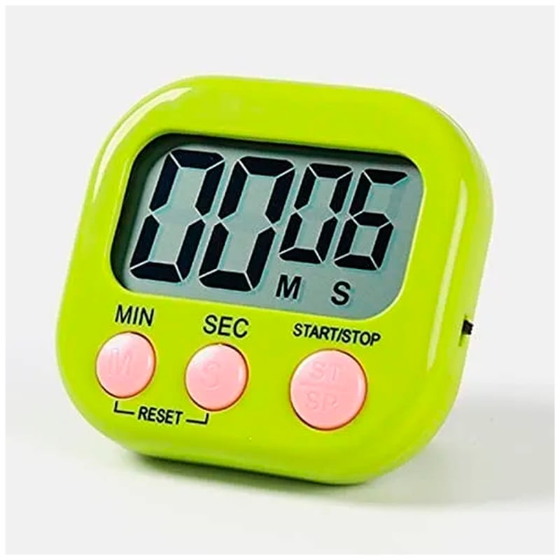 Timer Digital De Cocina Reloj Temporizador Verde