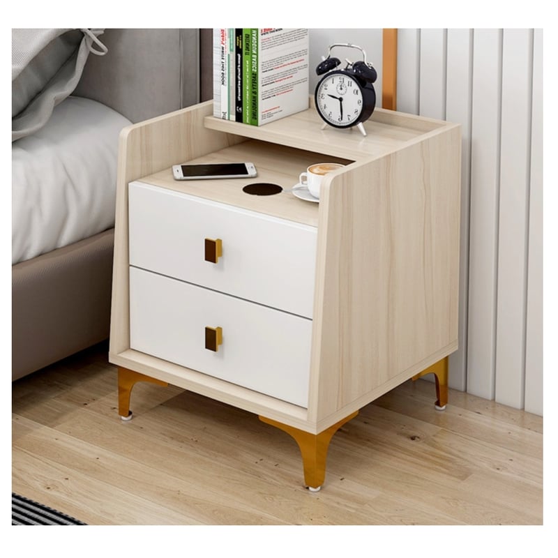 HOMER DESIGN Velador 2 Niveles Con Cargador Inalambrico 40*34*50 Doble ...