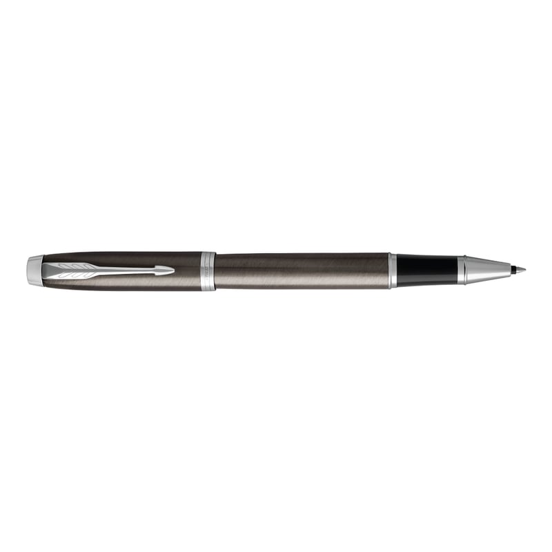 Bolígrafo Parker IM Premium Gray Lacquer, Chrome Trim, Punta Media Tinta Azul 3