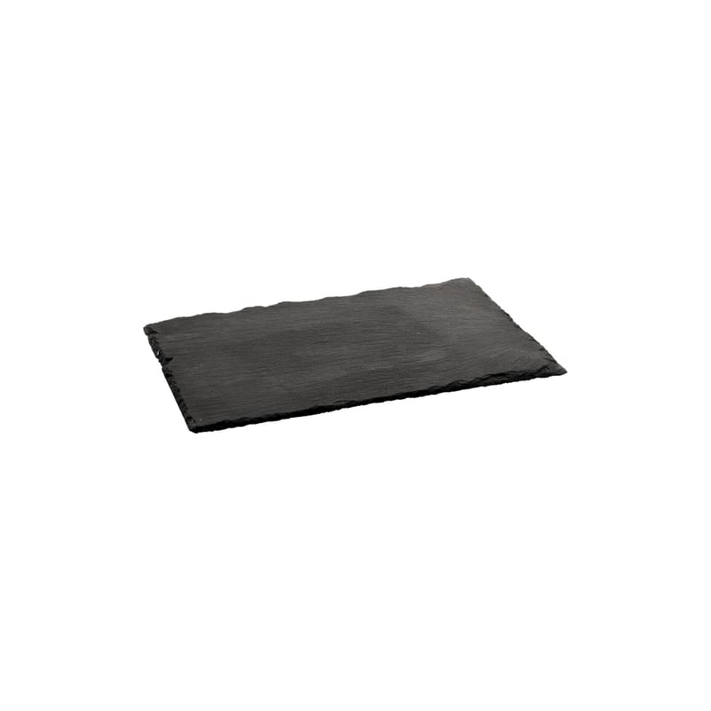 Juego De 2 Platos Rectangulares De Pizarra Para Servir | Medidas 30 X 20 Cm, Color Gris