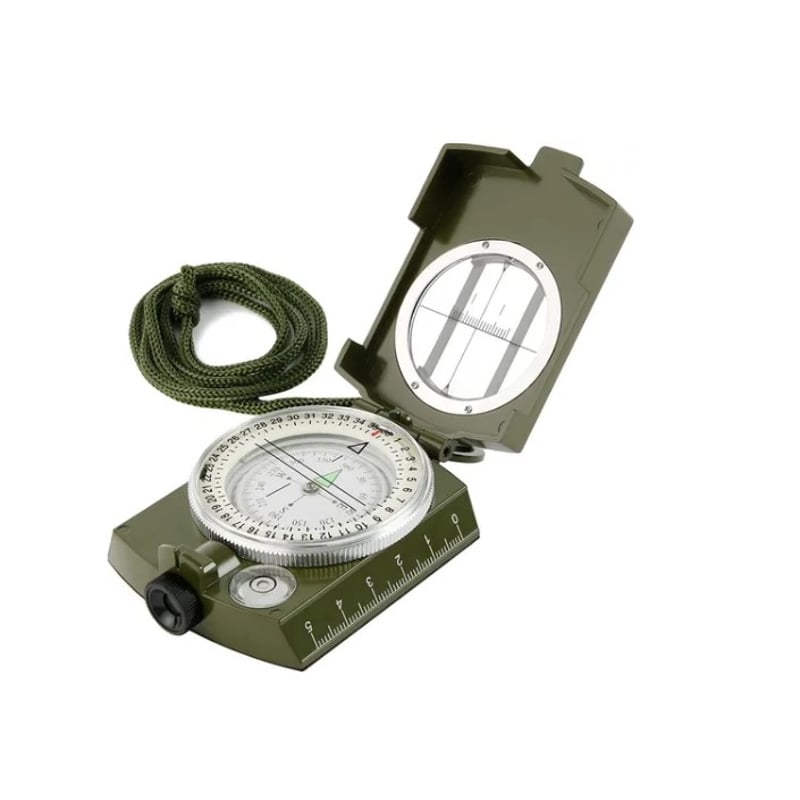 GENERICO - Brújula Militar Luminosa Multifunción Con Inclinómetro Ip65