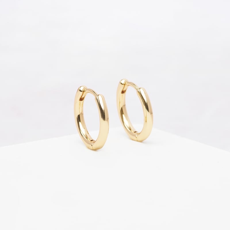Aros Argollas MELBA para mujer banados en Oro 18k