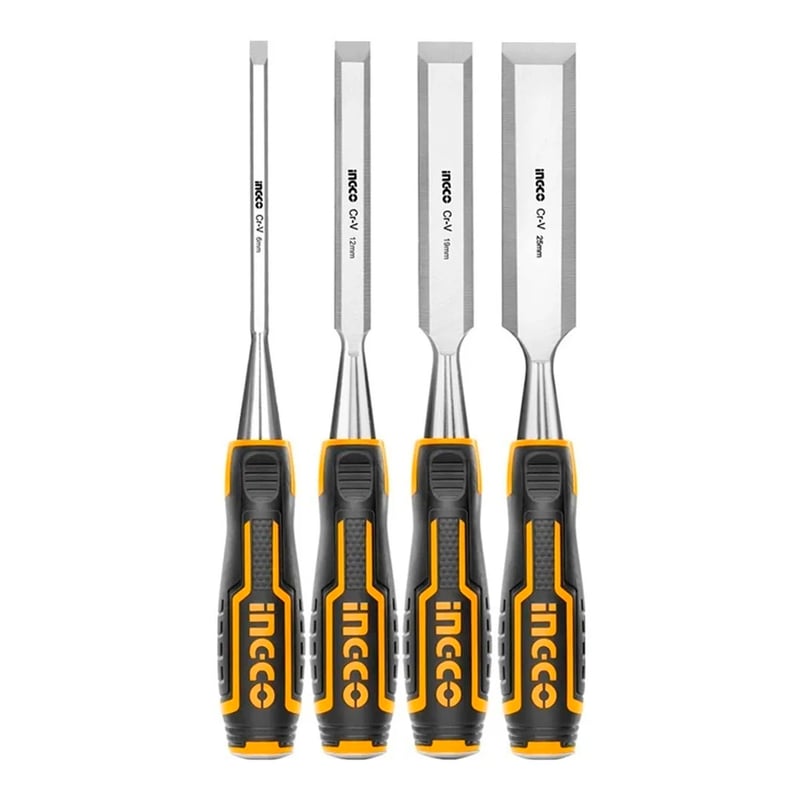 Bahco Set 7 Scalpelli Per Muratore Con Mango Bicomponente | 3654BMS/7 In Vassoio Plastica | Utensili Manuali