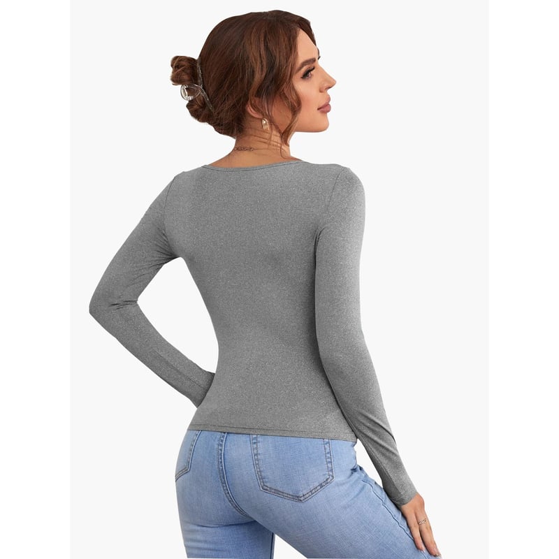 GENERICO Polera Mujer Algodon Elasticada Con Manga falabella