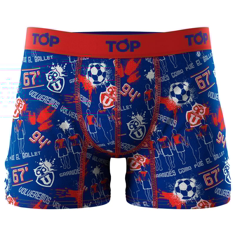 TOP Boxer Medio Microfibra Universidad de Chile Pack 3 C1 Top. falabella