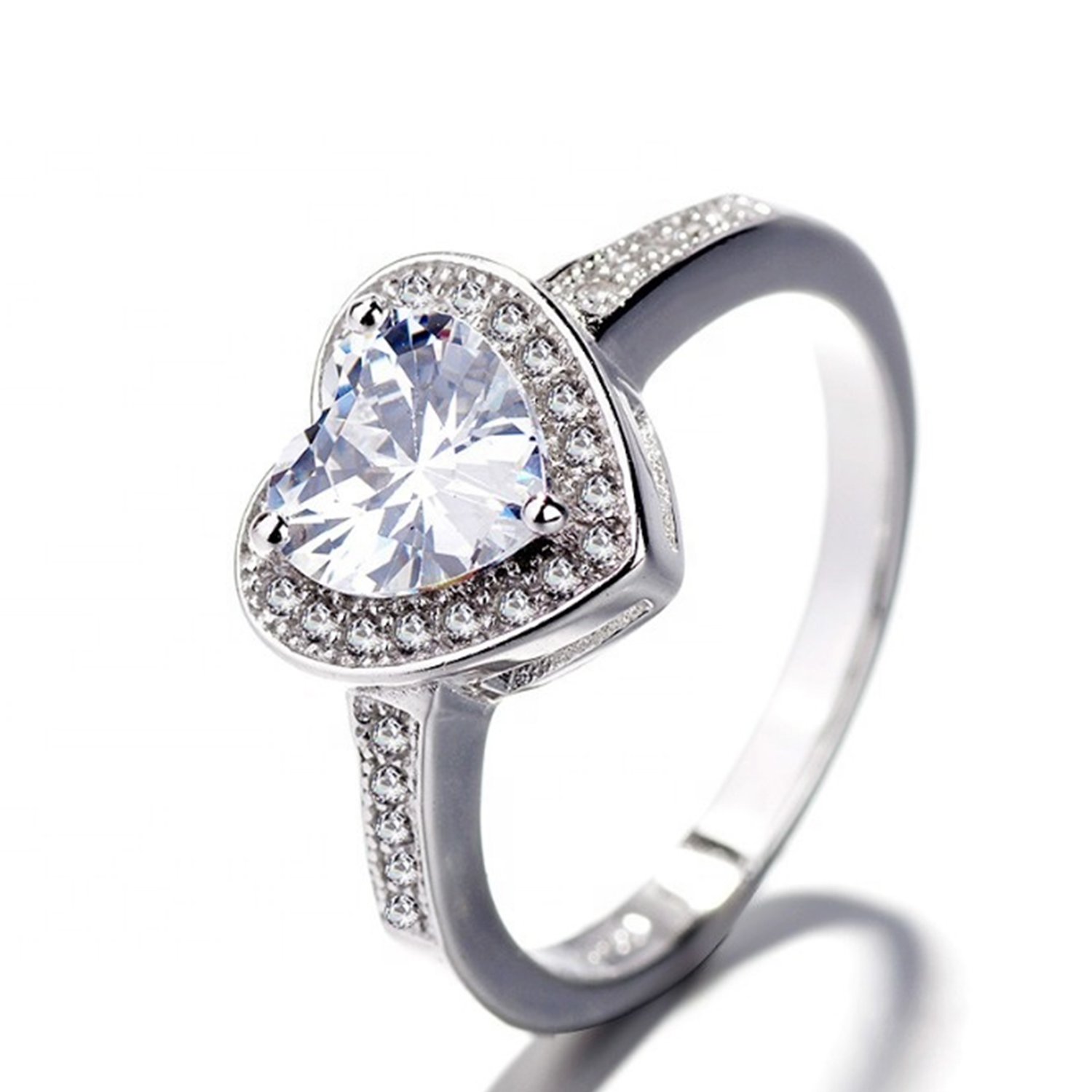Anillo corazon plata shop