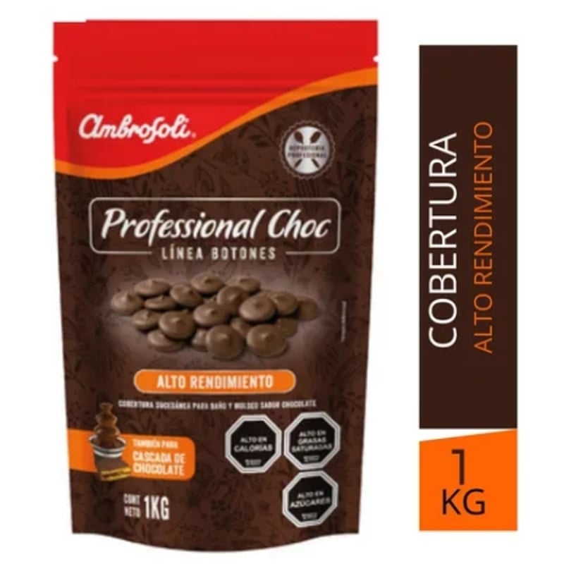 AMBROSOLI Cobertura De Chocolate Alto Rendimiento Ambrosoli - 1 Kg ...