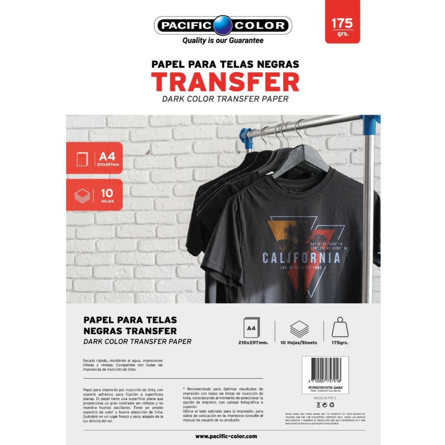 Papel Transfer Premium Para Poleras Oscuras A4 10 Hojas Sodimac Chile