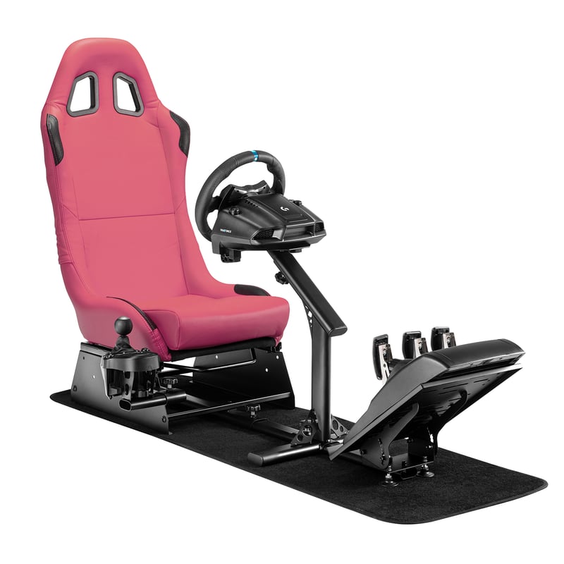 RACINGGAMES Simulador Gamer Rosado Volante Thrustmaster Fanatec ...
