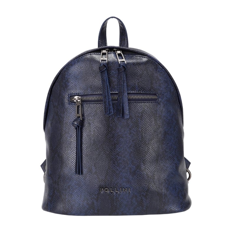 Pollini Heritage Mochila En Lona Vitrificada Y Piel Negro - ¡Compra A Precios De Outlet