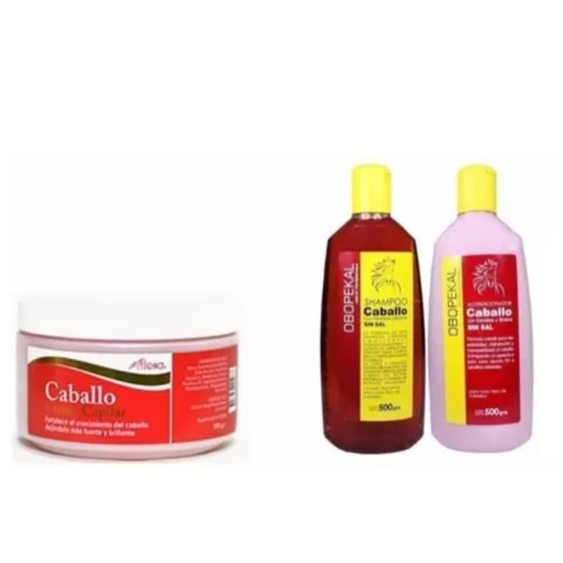 OBOPEKAL - Kit Shampoo  Acond 500ml Obopekal  Crema De Caballo 300ml