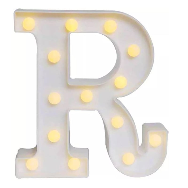 GENERICO Letra R Led Lampara para Cumpleaños Fiestas Matrimonios 22cm ...