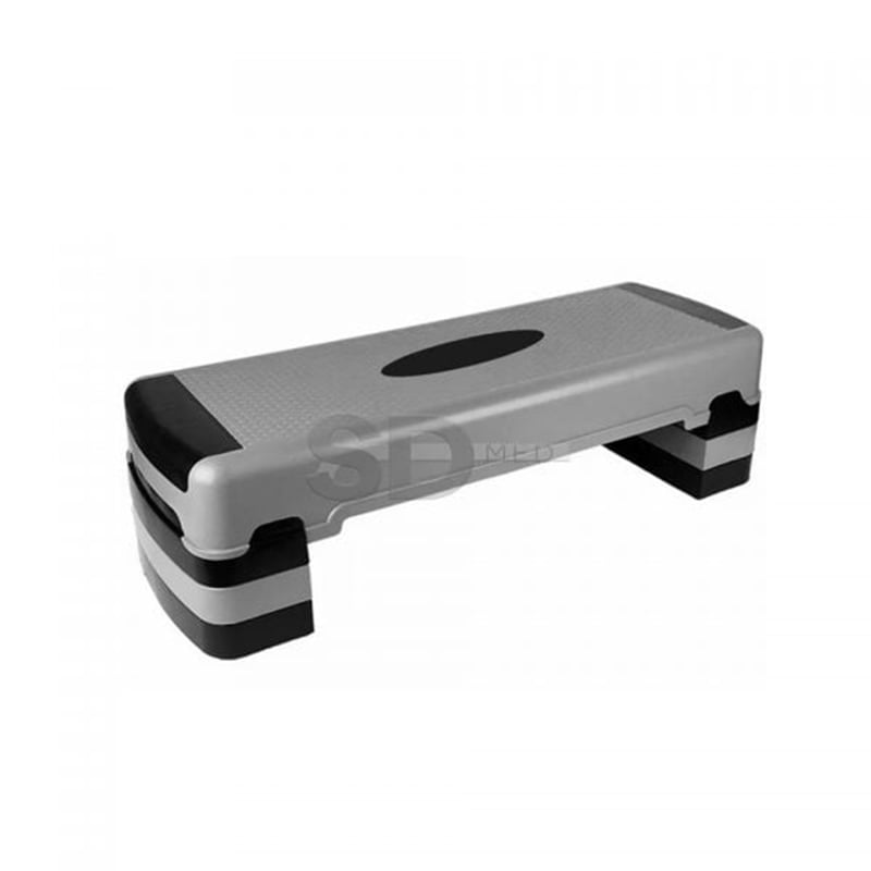 Step Aerobico Alto Con 4 Rialzi – Piattaforma Premium Grigia Per Fitness A Casa - Foto 2
