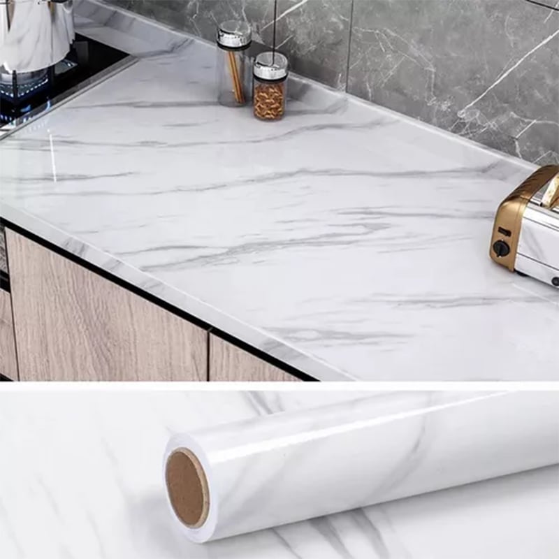 Panel De Pared De Vinilo Mármol Y Oro De Moda