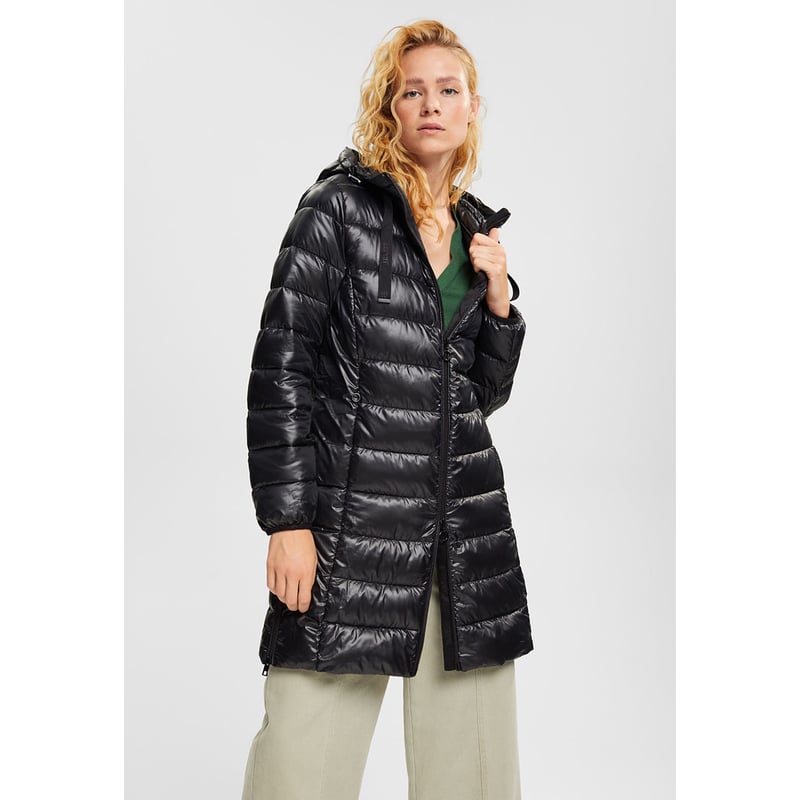Parka Larga Acolchonada E Impermeable Con Capucha Mujer Esprit ESPRIT
