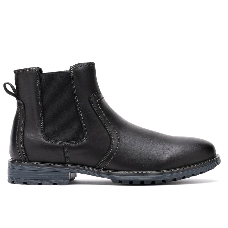 ZAMETA - Botín Cuero Hombre Alois Negro Zameta