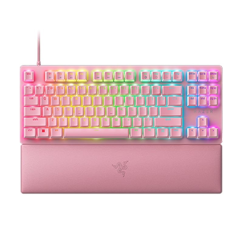 RAZER Teclado Gamer Opto Mecanico Razer Huntsman V2 Tkl Rosado falabella