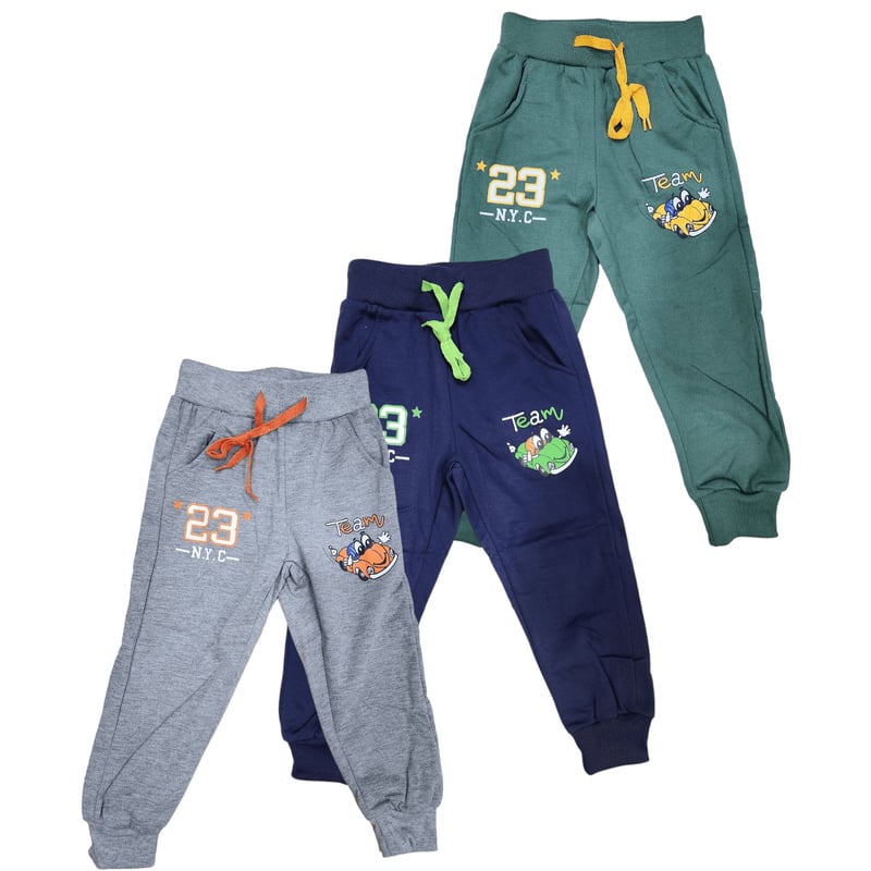 Pack 3 Pantalones Buzo Nino Con Diseno