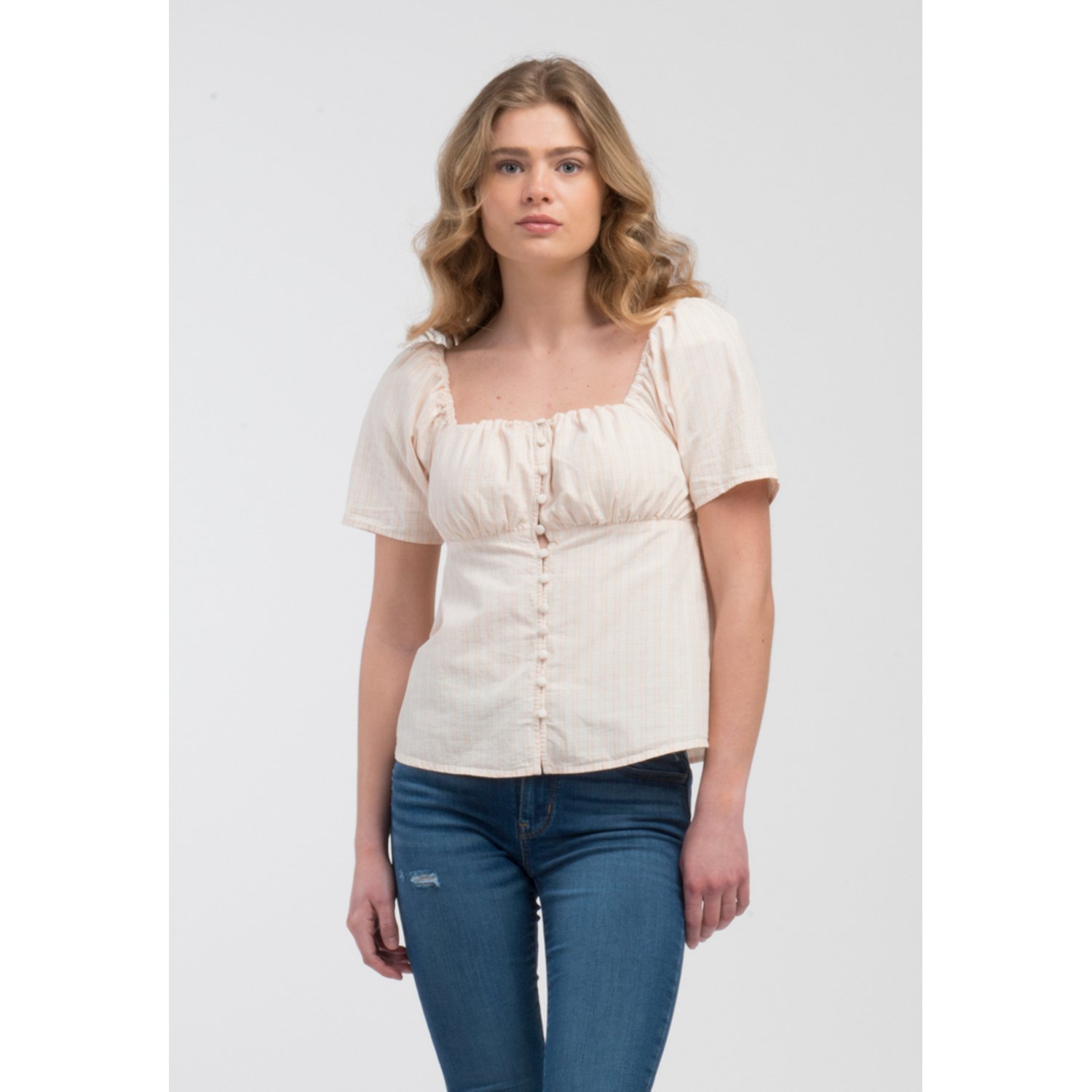 LEVIS Blusa Mujer Lisa Beige Levis falabella
