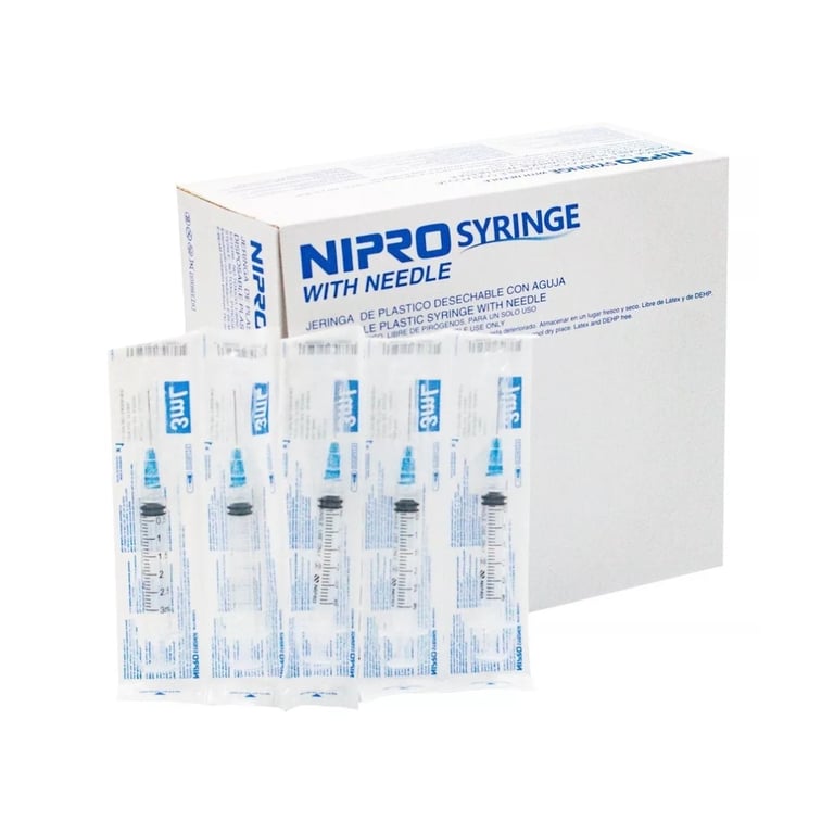 JERINGA NIPRO 3 CUERPOS 3ML. LUER LOCK C/100 - EL BOTIQUÍN