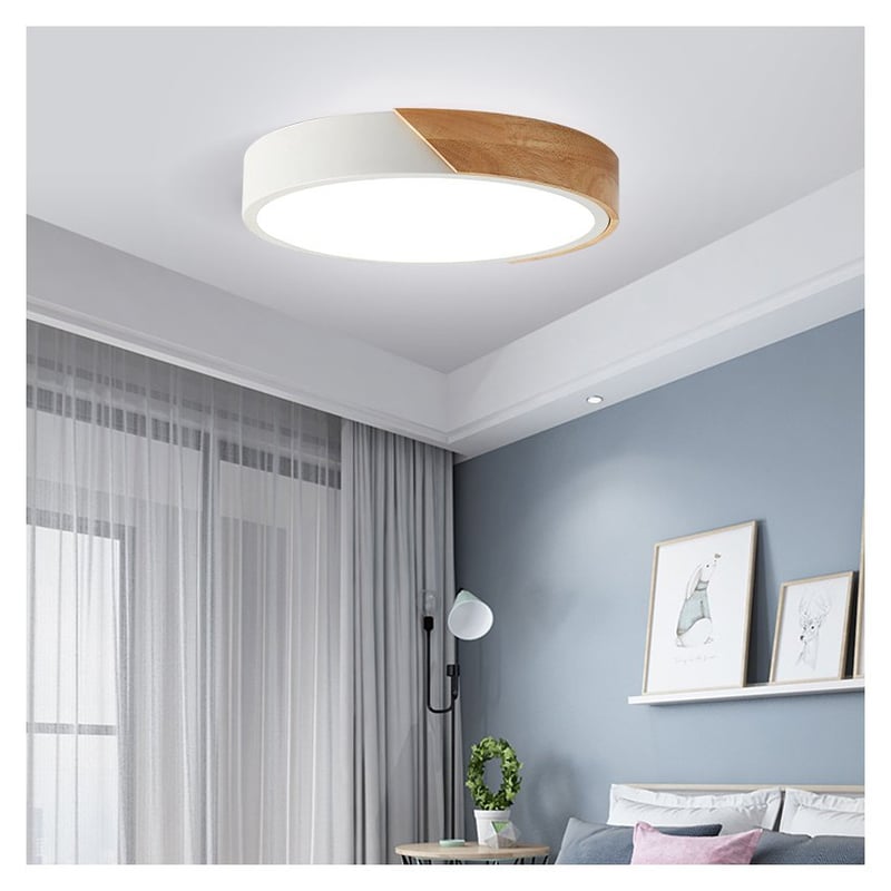 GENERICO - Moderna de madera de techo de led luces colgantes dormitorio lámparas