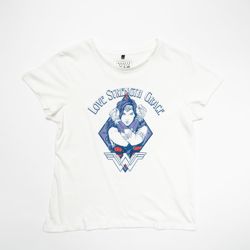 DC COMICS Polera Mujer YOU Dc Comics Wonder Woman Blanco falabella