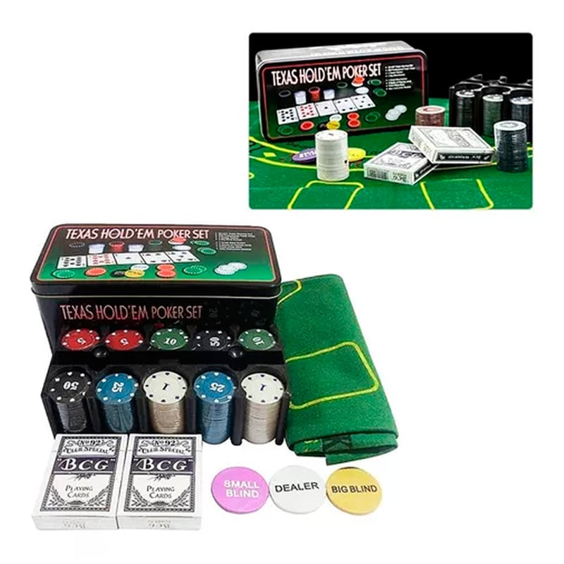 Set De Poker Vintage Années 70 - Jeu De Cartes Et Jetons - Marque Générique