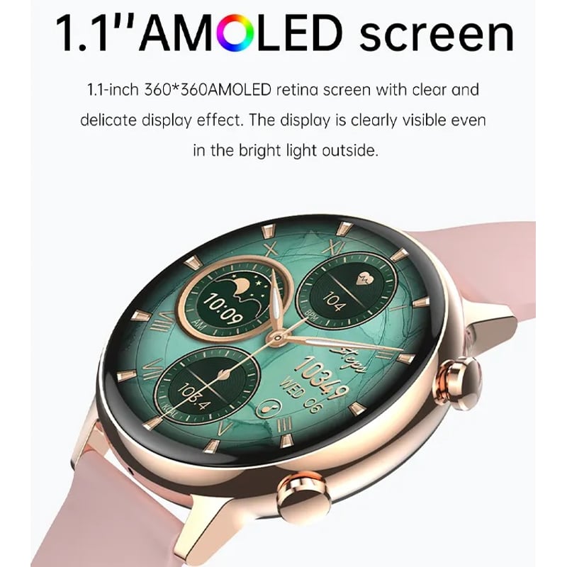 GENERICO Reloj Inteligente Smartwatch Bluetooth Elegante Mujer Pantalla AMOLED falabella