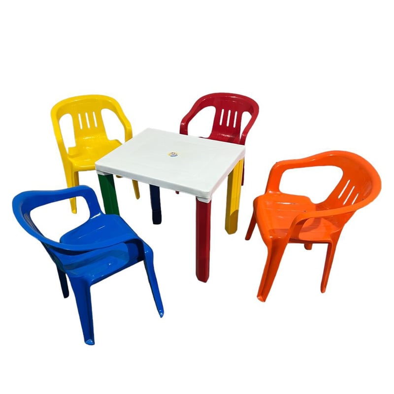 Grupo De Asientos Para Niños Mesa De Juego 3en1 Con 2 Pizarras Taburete Para Niños Y Accesorios Blanco Crema Joyz