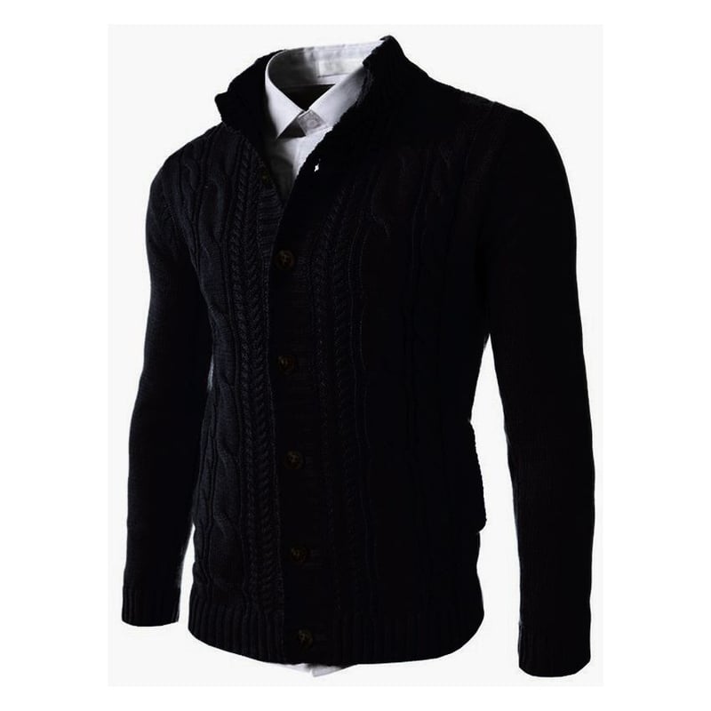 BLWOENS Sueter casual de moda para hombres Negro falabella