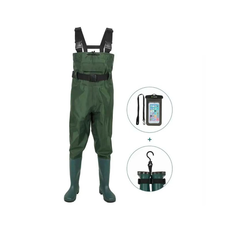 Traje de pesca con botas hotsell