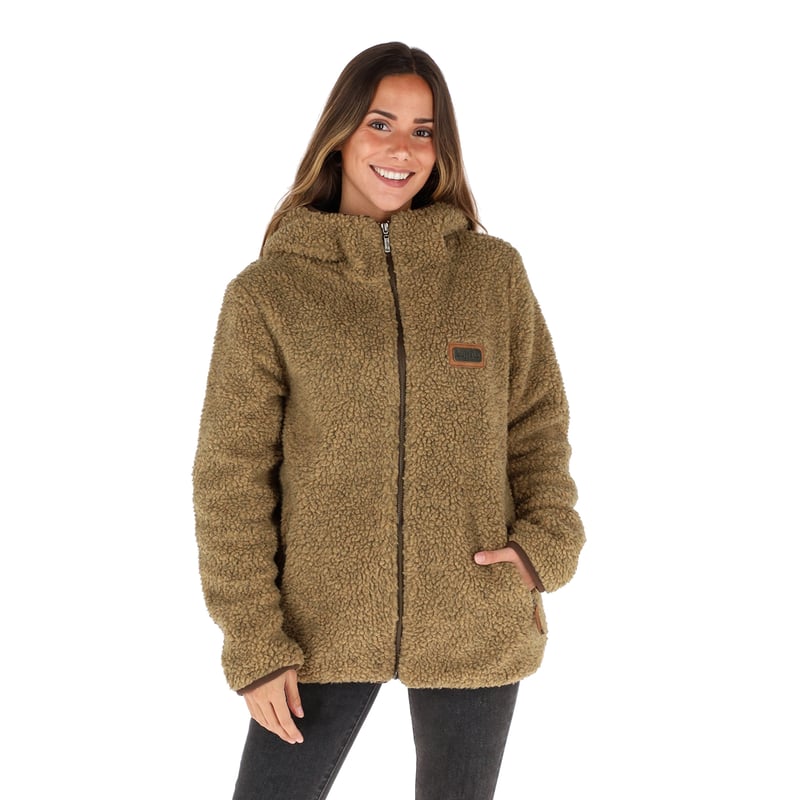 BUFFALO CHILE Chaqueta Chiporro Mostaza Jaspeado Mujer falabella