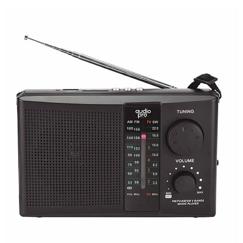 AUDIOPRO Radio Portatil y Recargable Am/Fm Bluetooth AP02042 Negro ...