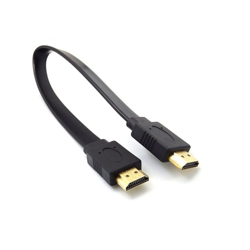Cable Hdmi Corto Macho A Macho 30 Cm Plano Flat Full Hd 4k