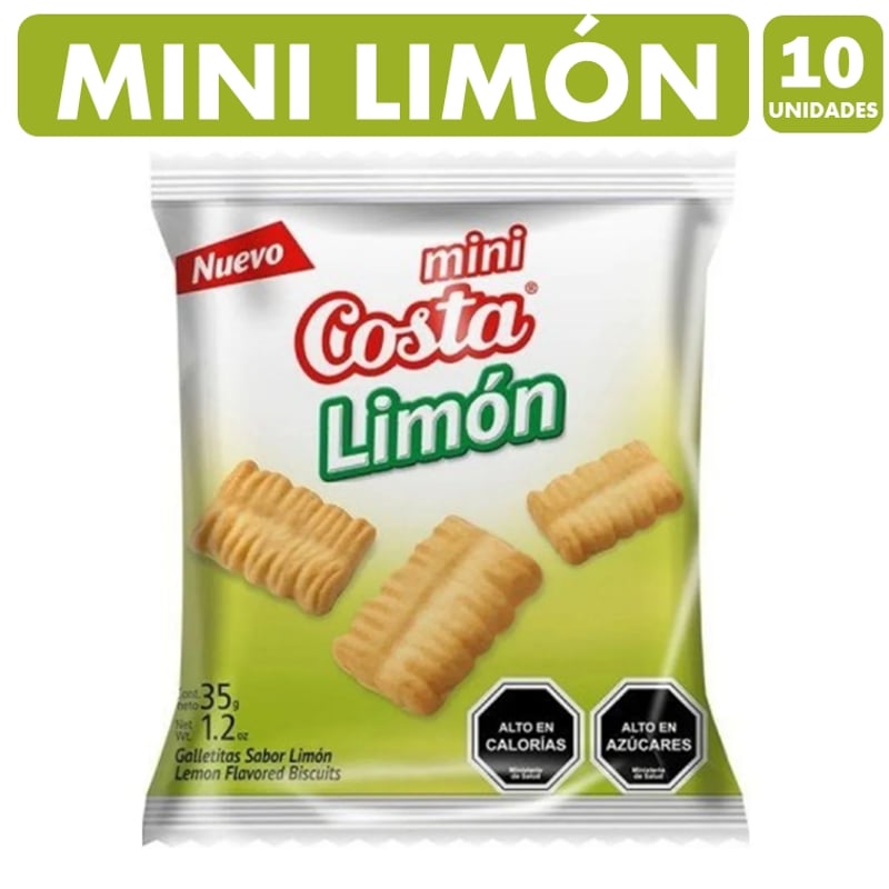 COSTA - Mini Galletas De Limón Para Colación De Mckay pack Con 10u